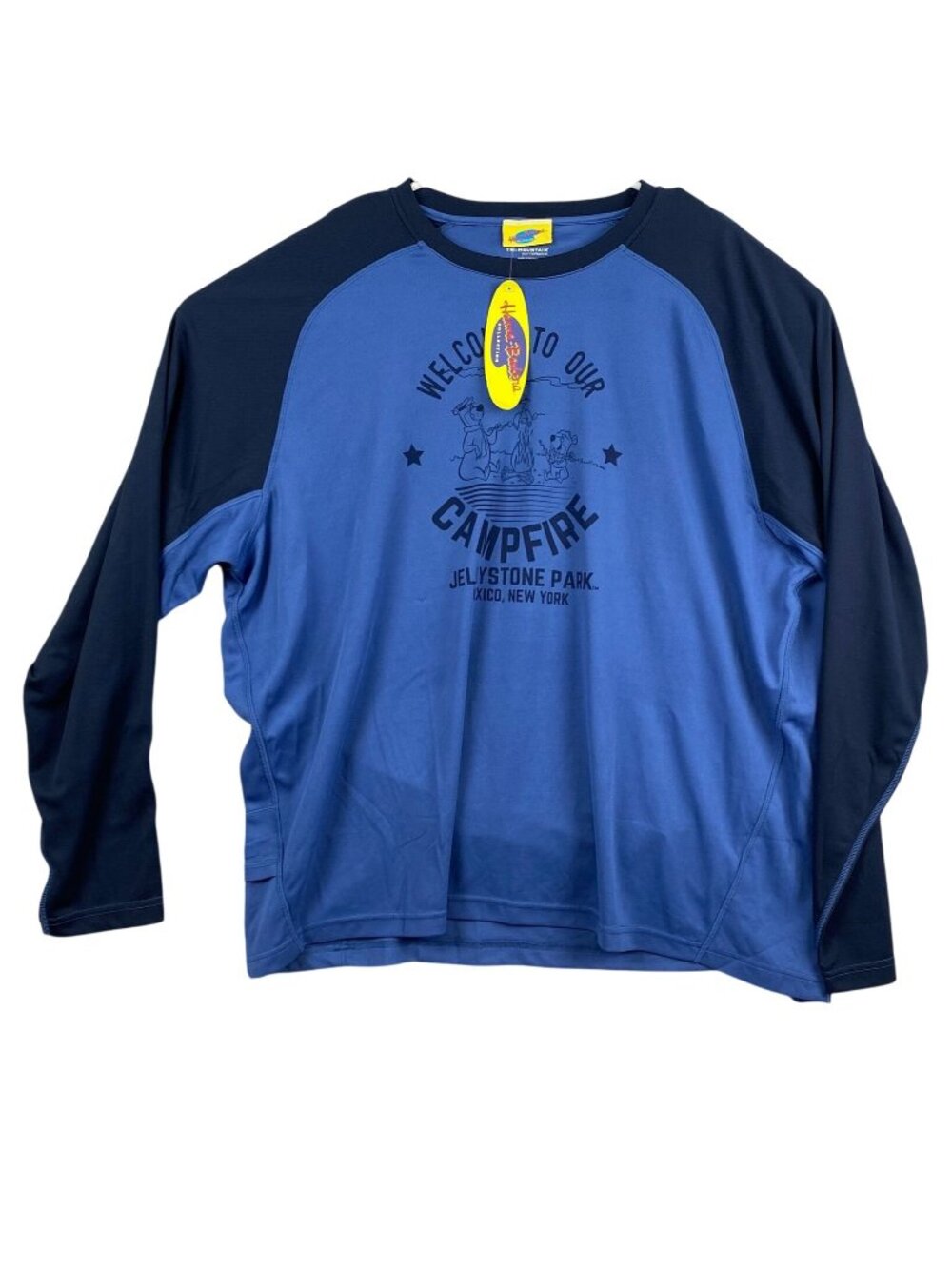 NWT Hanna-Barbera Tri Mountain Performance T-Shirt Size 3XL Blue Long Sleeve Top